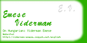 emese viderman business card